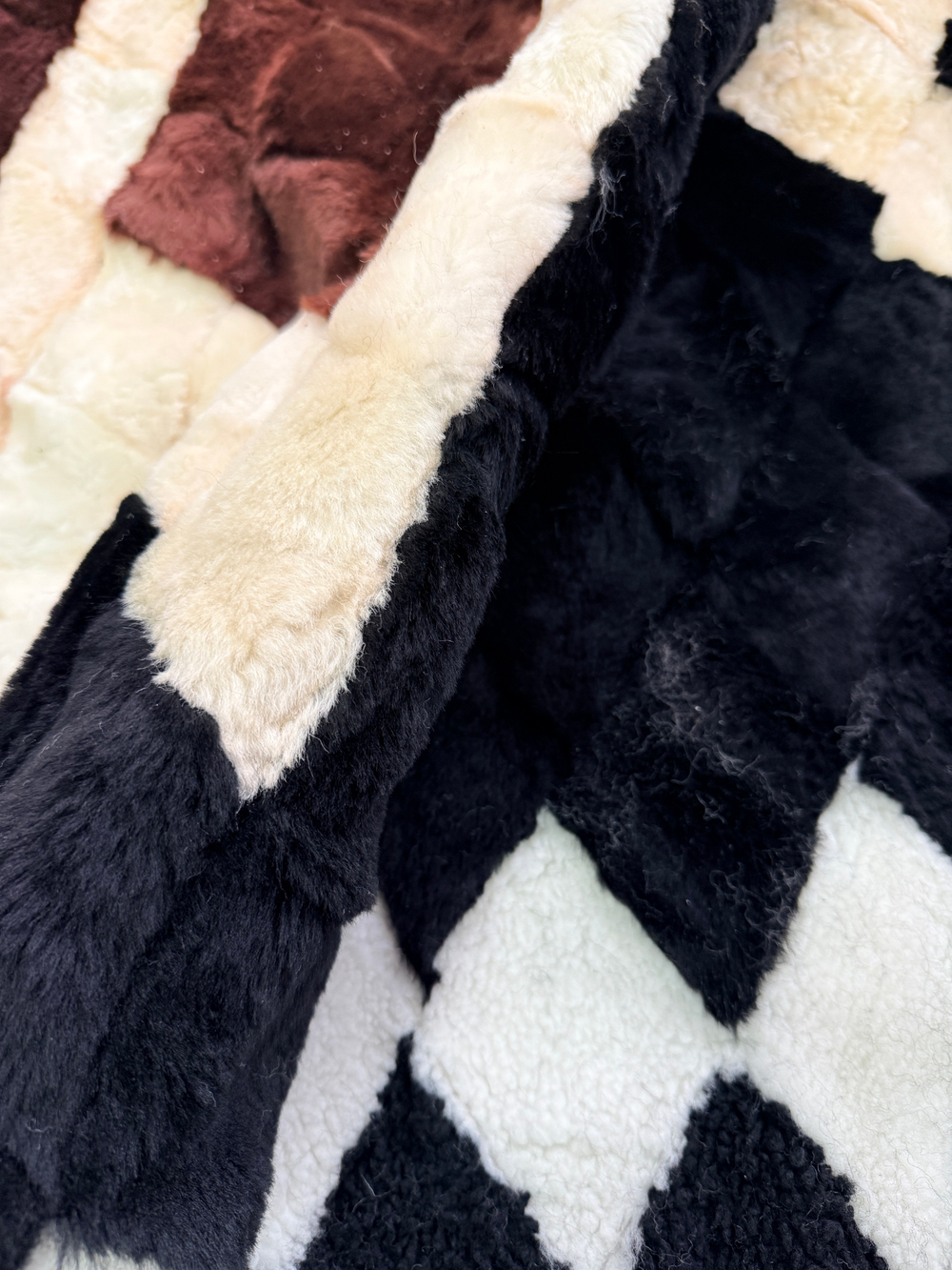 Покрывало меховое ковер из шкуры овчины