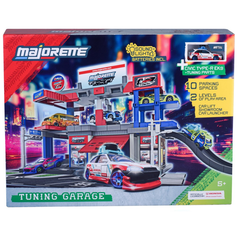 Majorette - Гараж Тюнинговый Japan Series с светом и звуком + машина 4108000