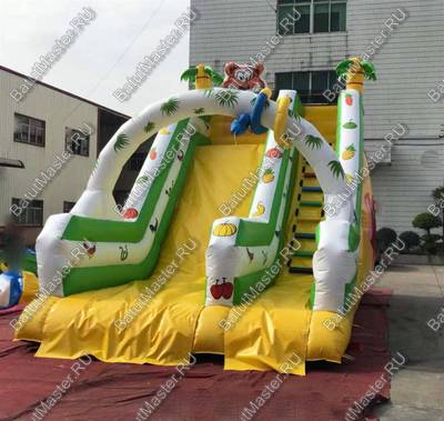Надувной батут-горка "Тропический микс" 7*4*7 м