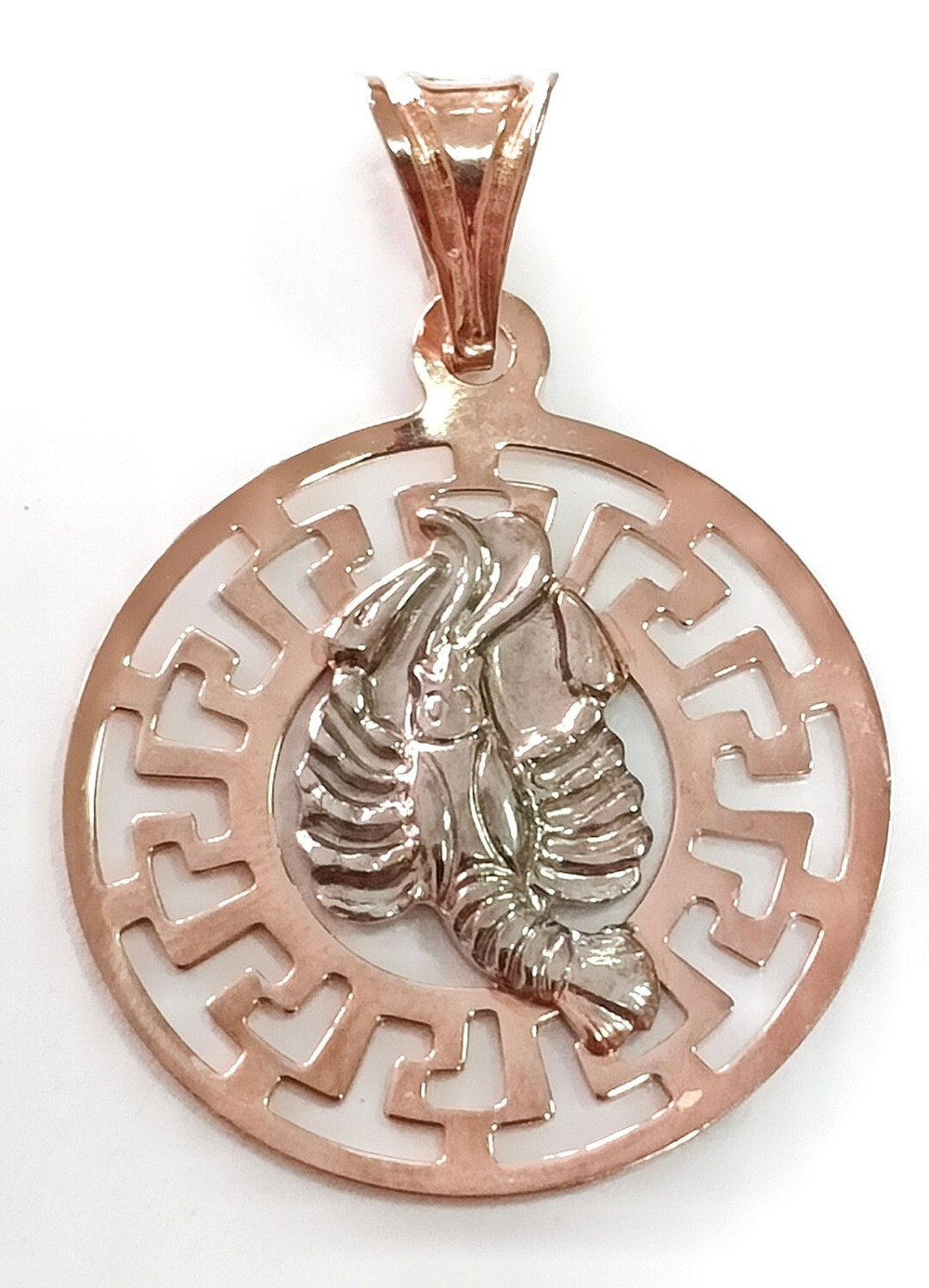 Ювелирная подвеска из серебра с позолотой Рак