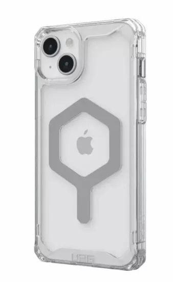 Чехол с поддержкой MAGSAFE Uag Plyo для iPhone 15 Plus 6.7", цвет прозрачный/серебро (Ice/Silver)