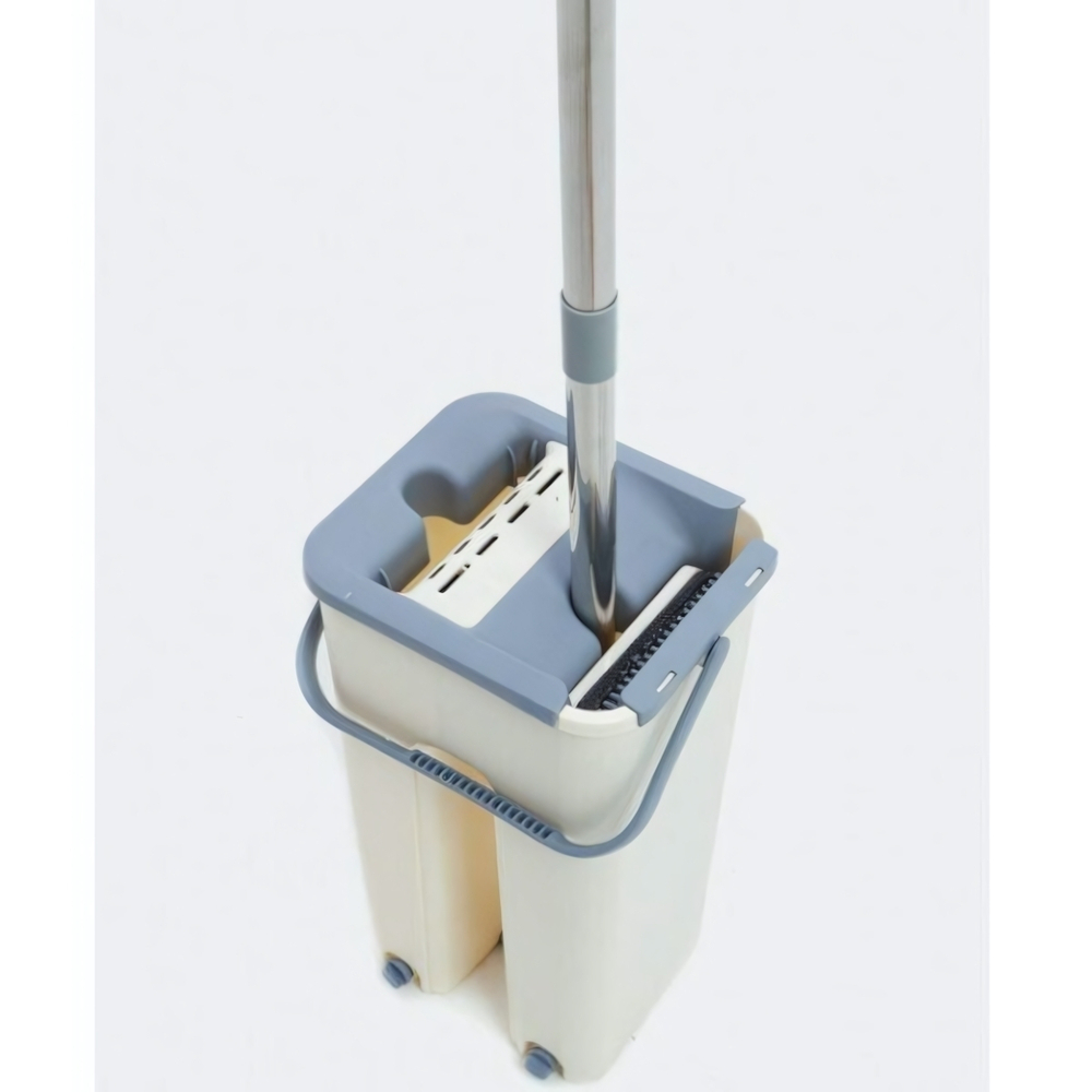 Комплект для уборки "Швабра инновационная ZALEL" (ведро с отжимом 3л + плоская швабра) TF02