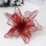 Украшение новогоднее «Пуансеттия - Лунная ночь» 26 см, Красный