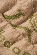 Шапка Called a Garment Pathway Logo Beanie молочный / зеленое яблоко