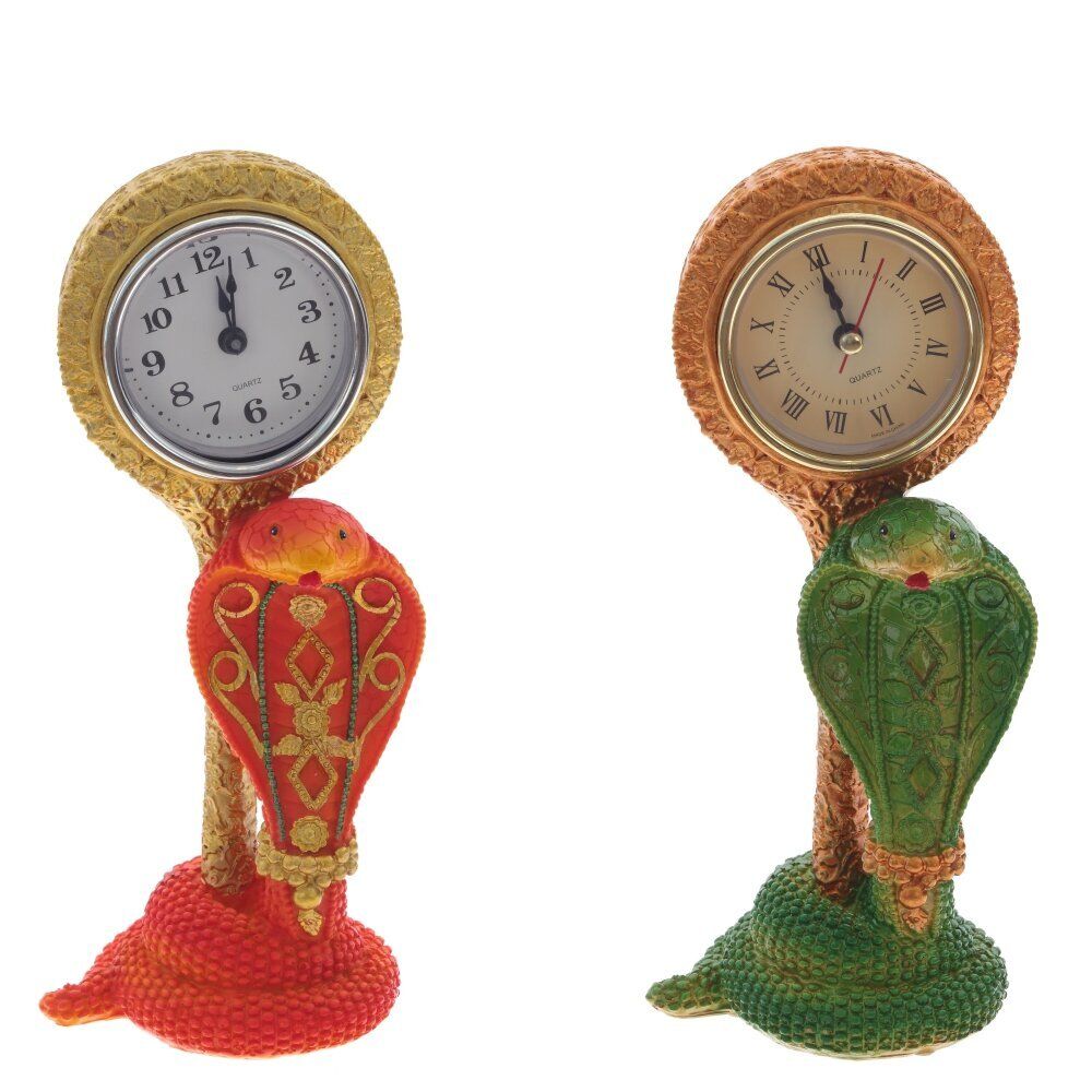 GAEM Фигурка декоративная с часами "Змейка" (AAAх1 н/п), L9,5 W8 H22 см, 2в.