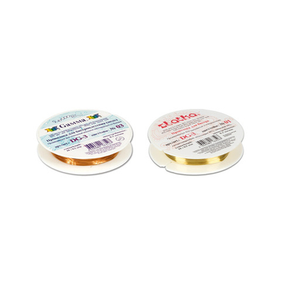 "Gamma" Проволока для бисера DG-3 d 0.3 мм 10 м №03 под св.медь