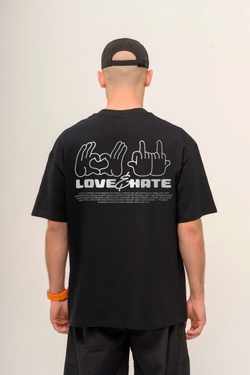 Футболка KUL'TURA "LOVE HATE" Черный