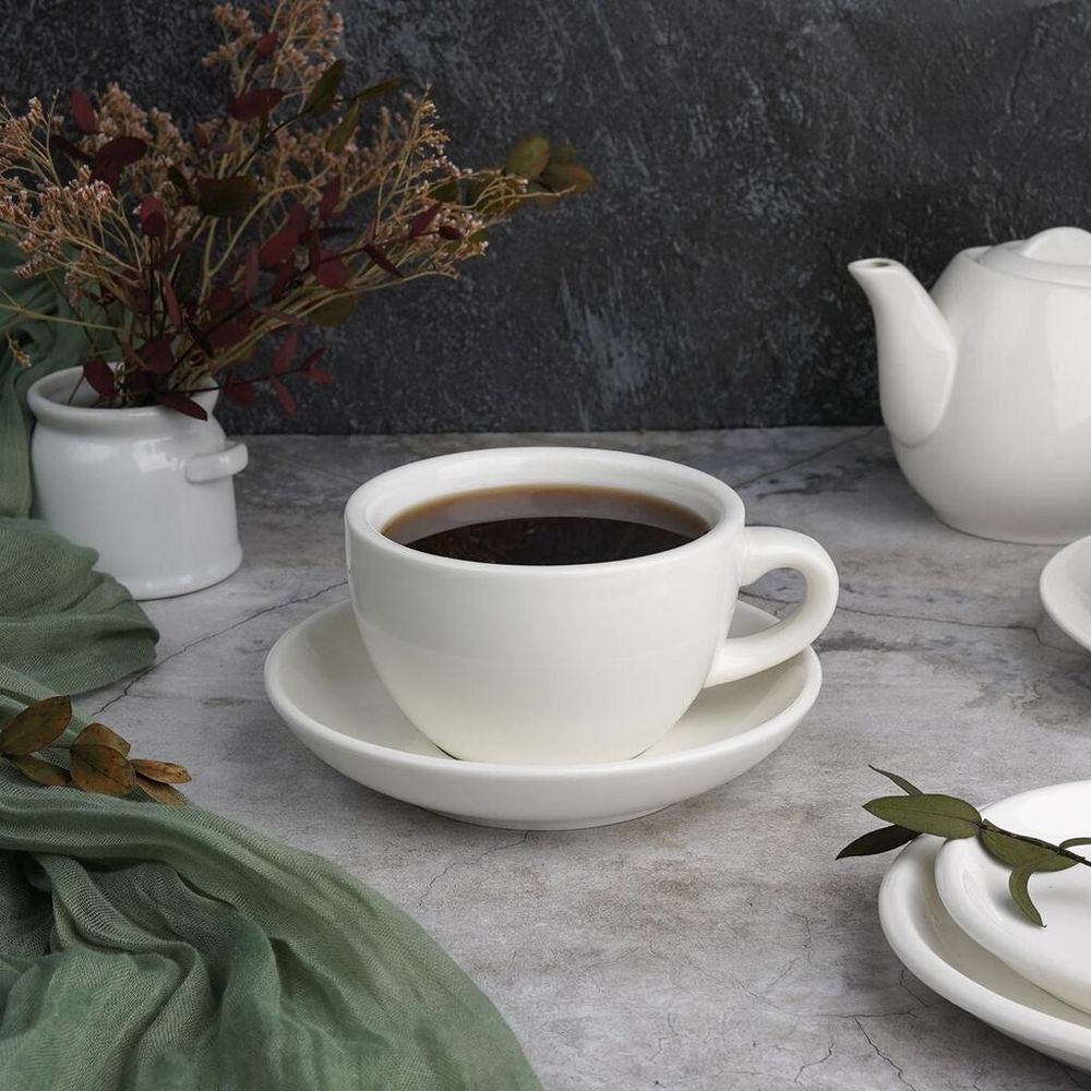 Чайная пара 300 мл белая d 10,5 см h6,8 см фарфор P.L. Proff Cuisine [4]