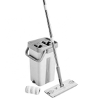 Набор для уборки "Happy Panda" (ведро с отжимом, швабра 140см, две насадки из микрофибры), цвет белы