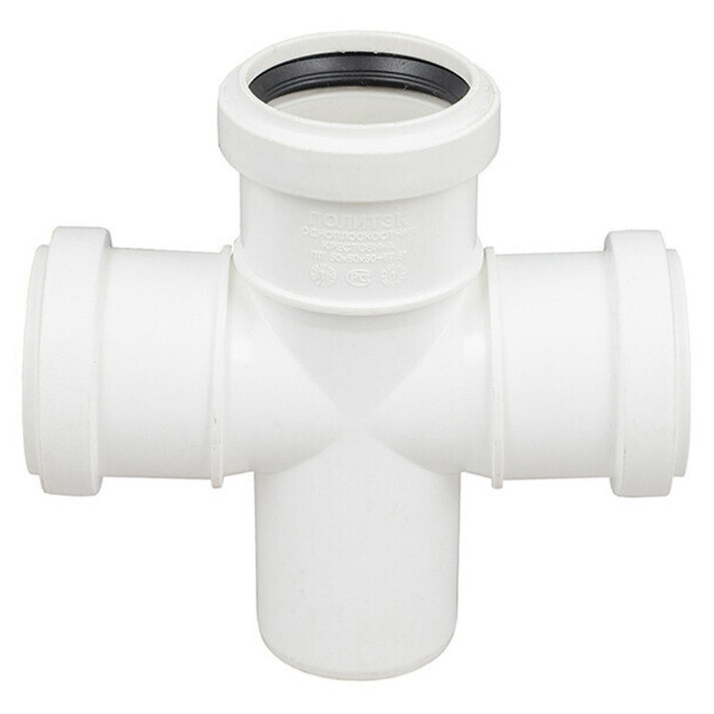 Крестовина Политэк Пайп одноплоскостная 50х50х50/87,5гр. для бесш. кан-и ПП (40)