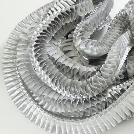 Лента плиссированная для наградных розеток. Цвет СВЕТЛО-СЕРЫЙ. Код цвета 23С.