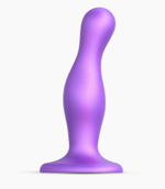Фиолетовая насадка Strap-On-Me Dildo Plug Curvy size M (Цвет: фиолетовый)
