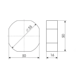 Регулятор освещенности (диммер) SCO-802 1,3А 230В АС (для ламп накаливания до 300Вт с памятью уровня освещенности)