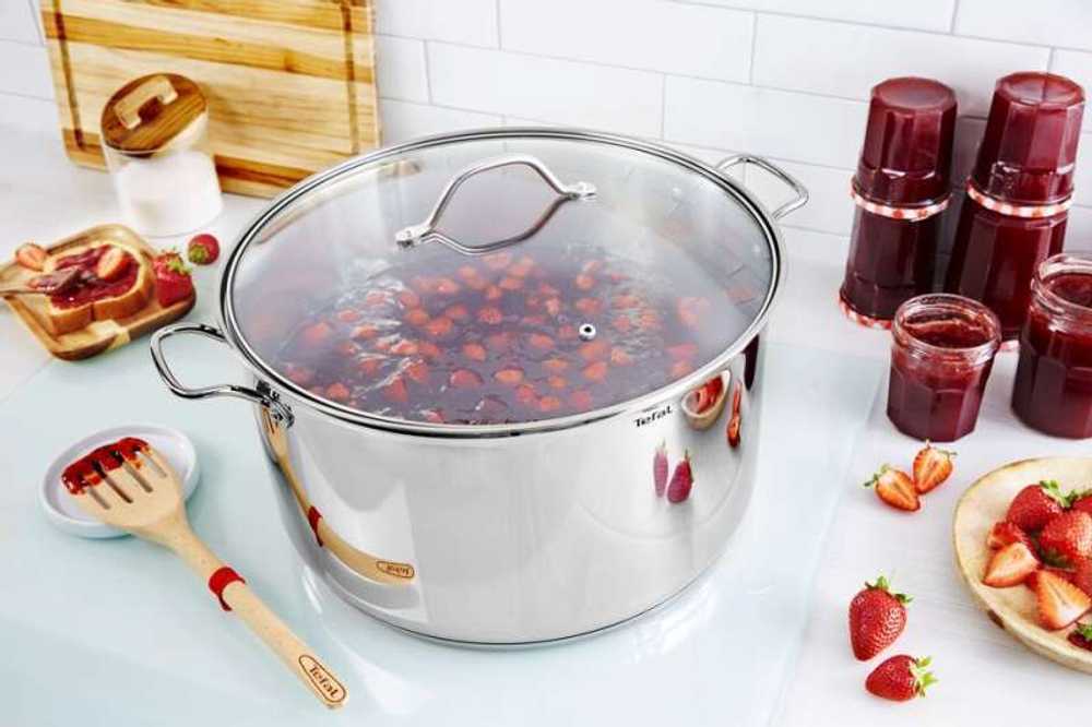 Высокая кастрюля с крышкой Tefal Intuition 32 см 14,5 л B9087414