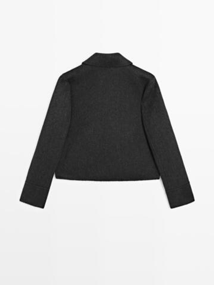 Massimo Dutti Короткое пальто, серый