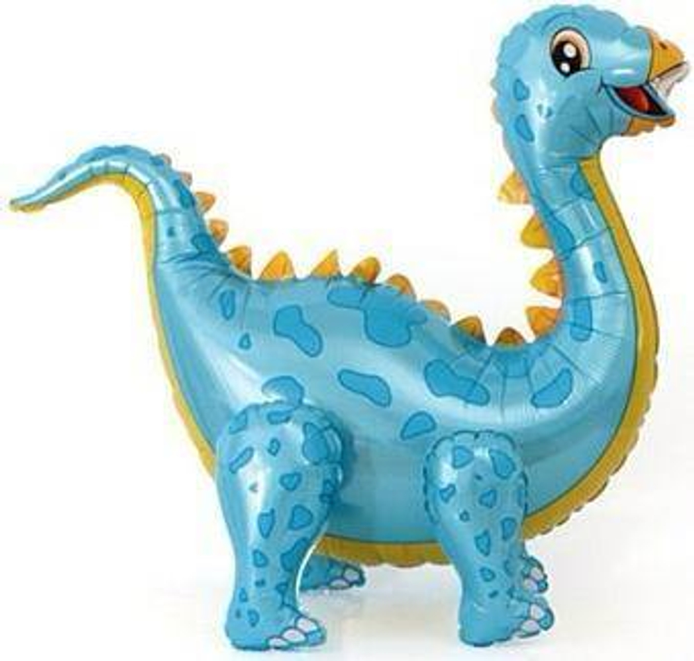 Шар 3D (36''/91 см) Фигура, Динозавр Стегозавр, Голубой
