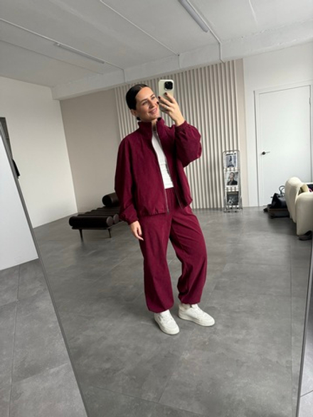 Костюм вельветовый бордо