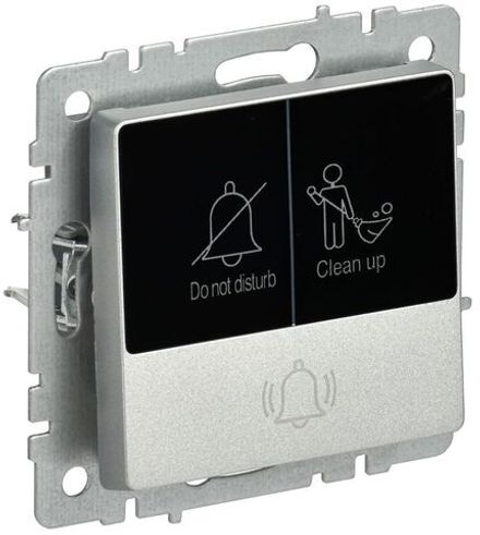 Кнопка звонка BRITE 10А ВС10-1-9-БрА для отелей с индик. механизм алюм. IEK BR-V14-2-10-K47