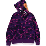 A Bathing Ape Color Camo Shark Wide Fit Full Zip Double Худи фиолетовый