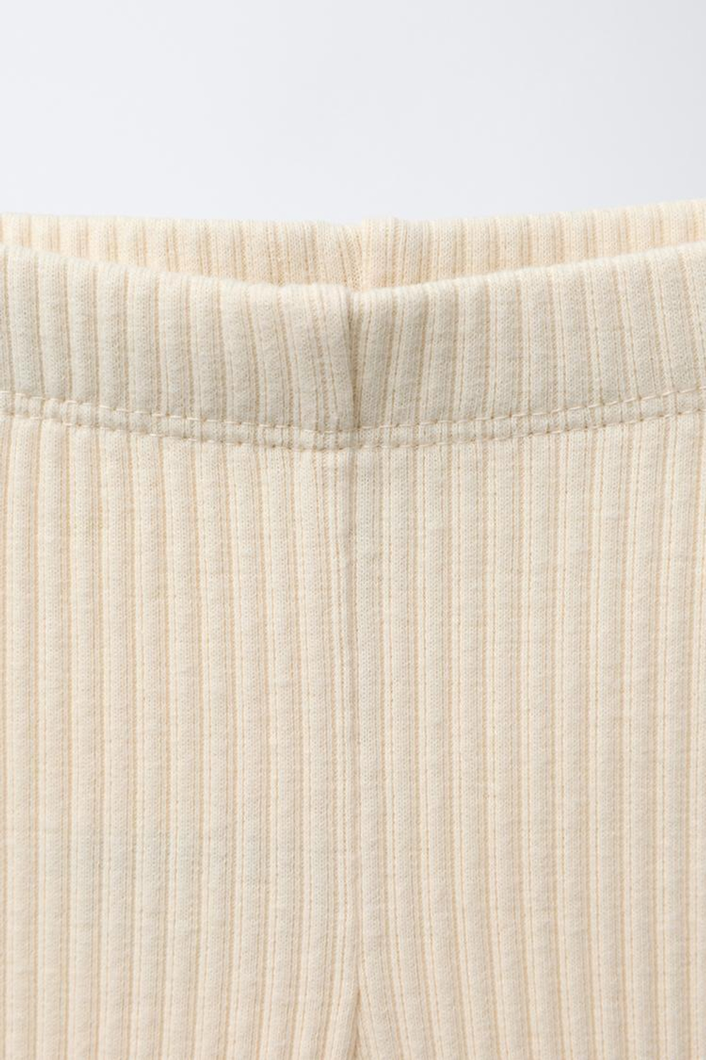 ZARA КОМПЛЕКТ С ТОЛСТОВКОЙ С БАНТОМ И ЛЕГИНСАМИ В РУБЧИК, ЭКРЮ/ЖЕЛТЫЙ