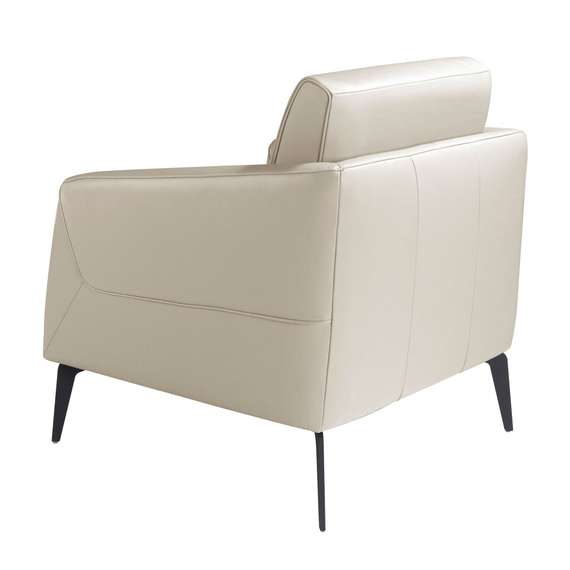 Кресло 5094/KF-A051-M5652 кожаное с черными стальными ножками