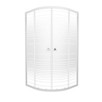 Душевая ширма DIONRIA (90х90) стекло с рисунком полосы, профиль белый