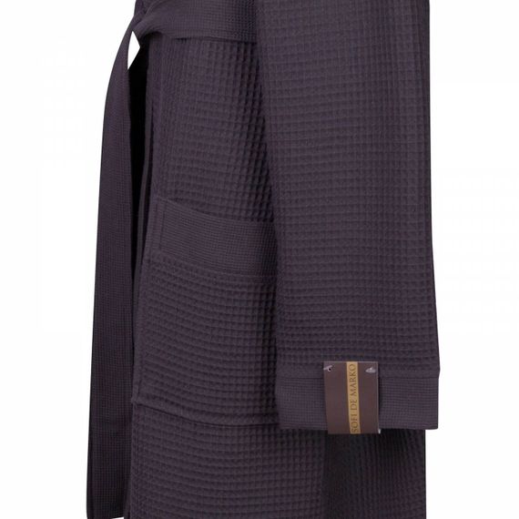 Гамлет (антрацит) S Мужской Халат с капюшоном