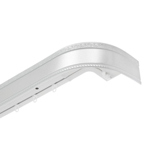 Карниз 3-х рядный ПВХ Есенин МАГЕЛЛАН 7см 1,6м Серебро/Белый