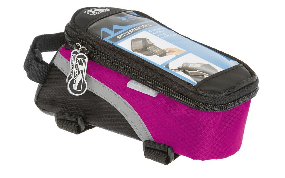 Сумочка-чехол+бокс для смартфона ROTTERDAM TOP L M-WAVE черно-розовая