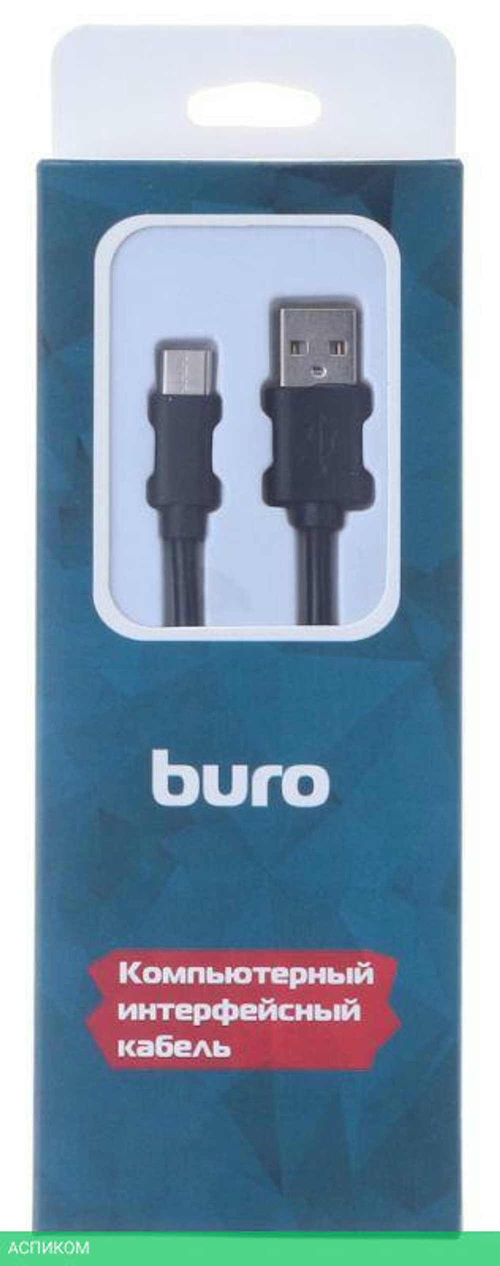 Кабель Buro BHP RET TYPEC1 BL 1м черный