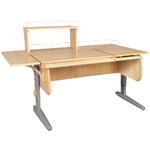 Растущая парта с задними и боковой полками Дэми СУТ 25-02-Б1Д1 (1500×880 мм)