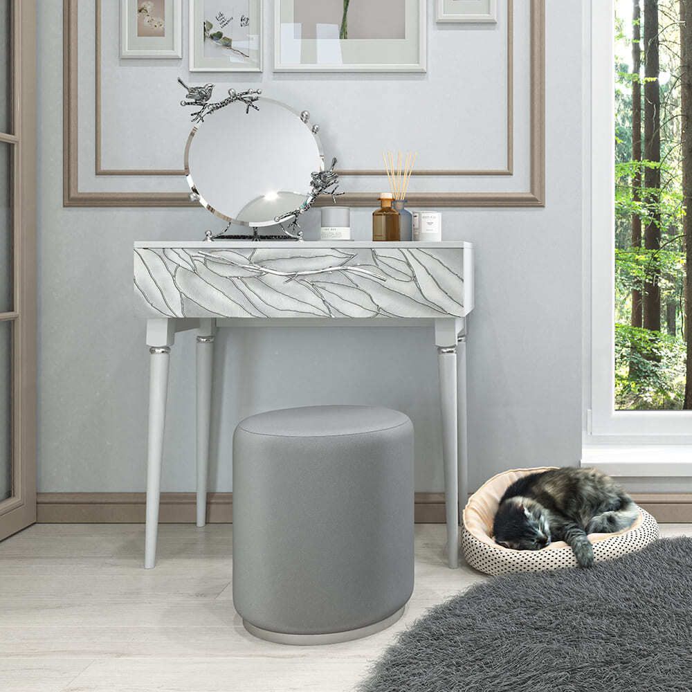 Ручка скоба мебельная Арт Бранч long Античное серебро