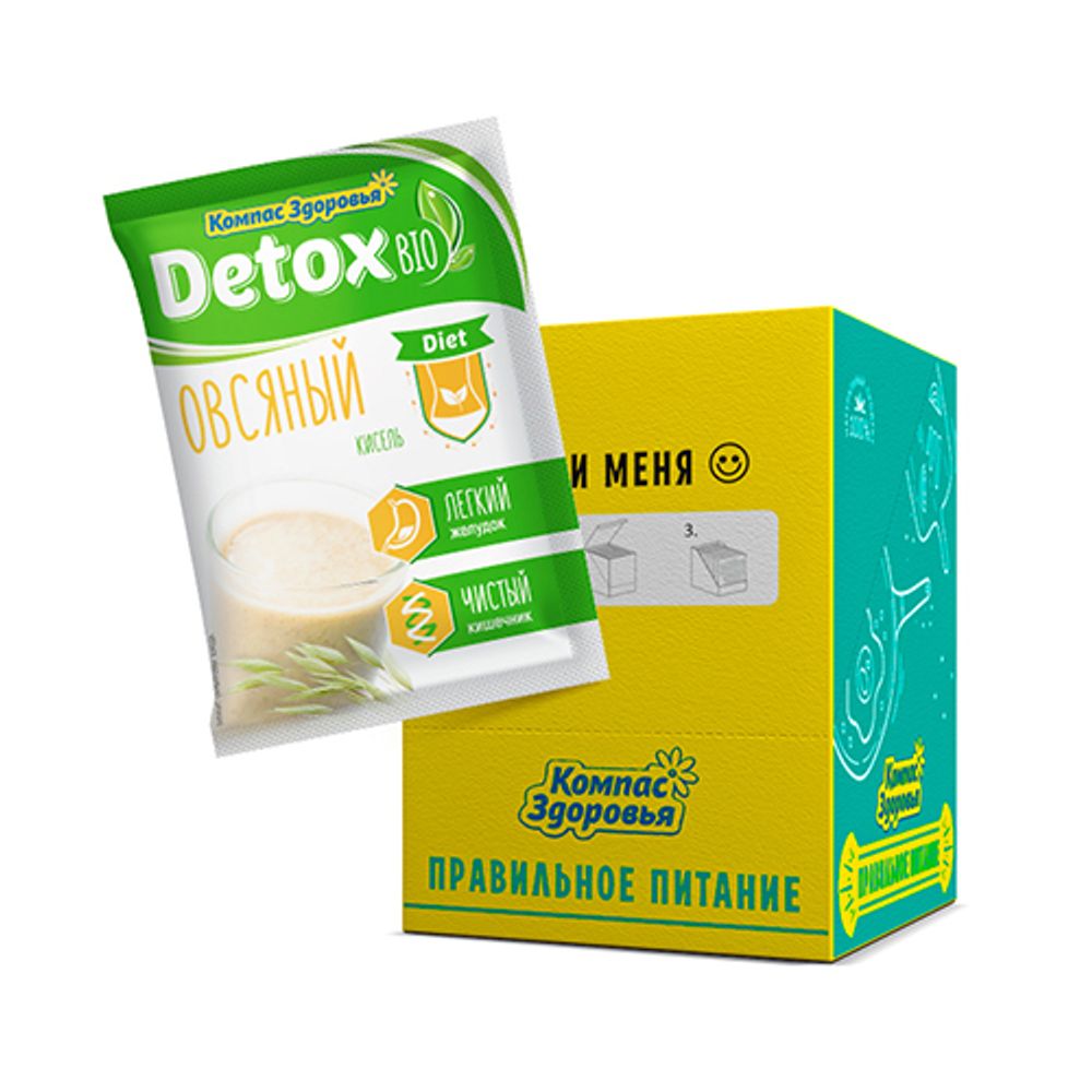 Кисель Компас Здоровья Detox Bio Diet овсяный, 10 порций