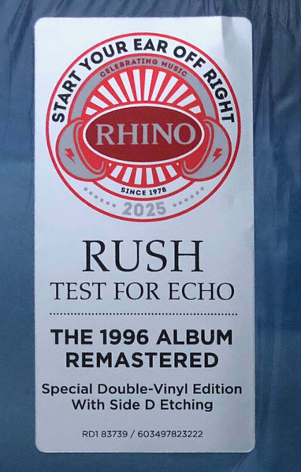 Rush / Test For Echo (2LP)