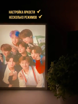 Ночник зеркало bts k-pop
