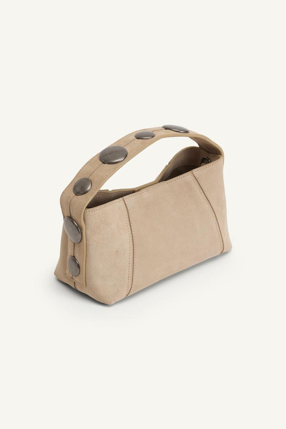 ZARA КОЖАНАЯ МИНИ СУМКА, БЕЖЕВЫЙ