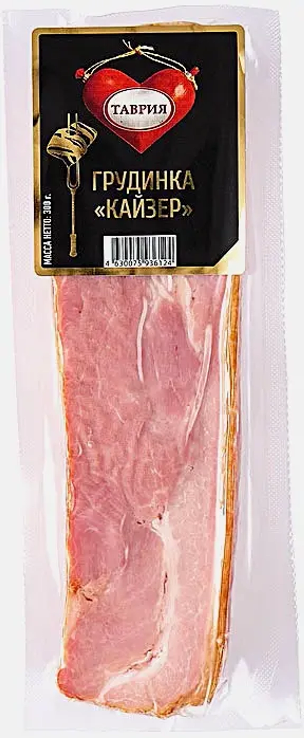 Грудинка Таврия Кайзер копчено-вареная 300г
