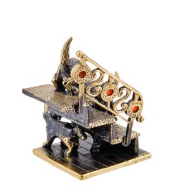 Народные промыслы AM-3674 Фигурка «Коты на лестнице» (латунь, янтарь)