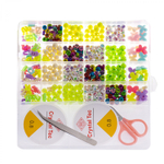 Набор для создания украшений-бусины Alingar, 200х190х18мм, "EFGH", 5 вид.бус.,подвес, 2х5.5м леска,ножницы, пинцет, пласт.пенал