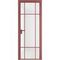 Алюминиевая дверь 8AG красный антрацит остеклённая