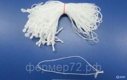 Петля колбасная 11 см, цвет белый, 20 шт