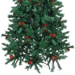 Ёлка «Финская» 240 см, ПВХ, шишки, ягоды (1883 веток)