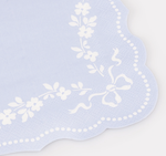 Салфетки маленькие васильковые "Рококо" 8 шт. (12,7 х 12,7 см)