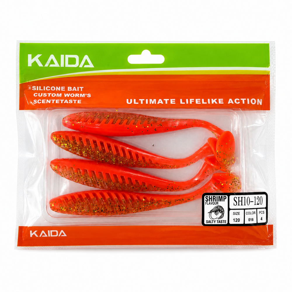 Набор силиконов KAIDA SH10-120 12см 4шт COL016 №55