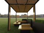 Пергола Комфорт с мебелью и гирляндой