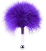 Фиолетовая пуховая щекоталка - 13 см. (Цвет: фиолетовый)