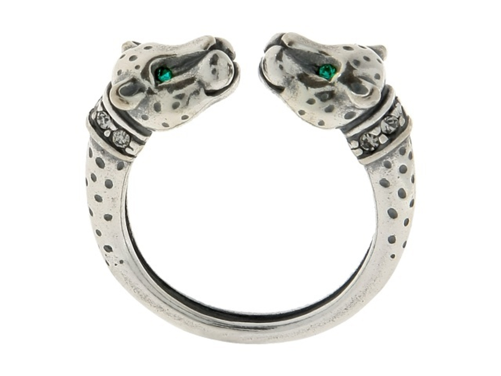 "Яра"  кольцо в серебряном покрытии из коллекции "Дикие кошки" от Jenavi
