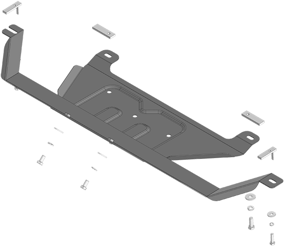 Защита РК. 2 мм, Сталь. для KGM Rexton 2023-н.в., Motodor.72807