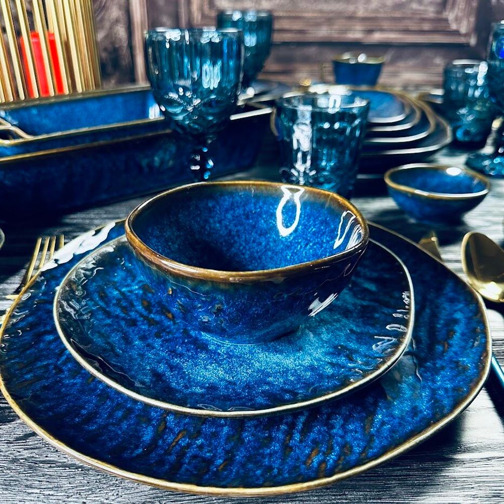 Lenardi 133-308 Набор из 6 салатников 12х6,5см AQUAMARINE в под.уп.(х9)Фарфор