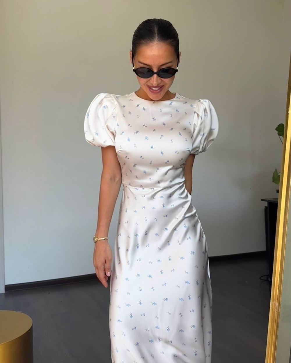 Платье "Стамбул", молочный с голубым